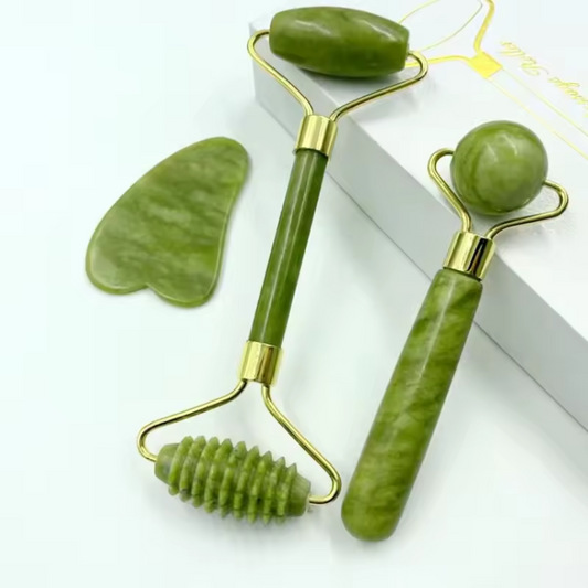 VitaBloom – סט עיסוי פנים 3 ב־1 מאבן ג'ייד